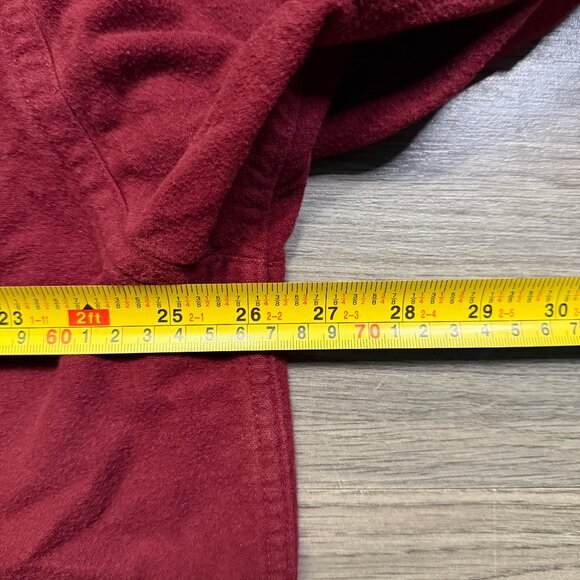 L.L. Bean Men's Chamois Cloth Shirt Jacket Shaket - Red/Burgundy - Picture 4 of 5